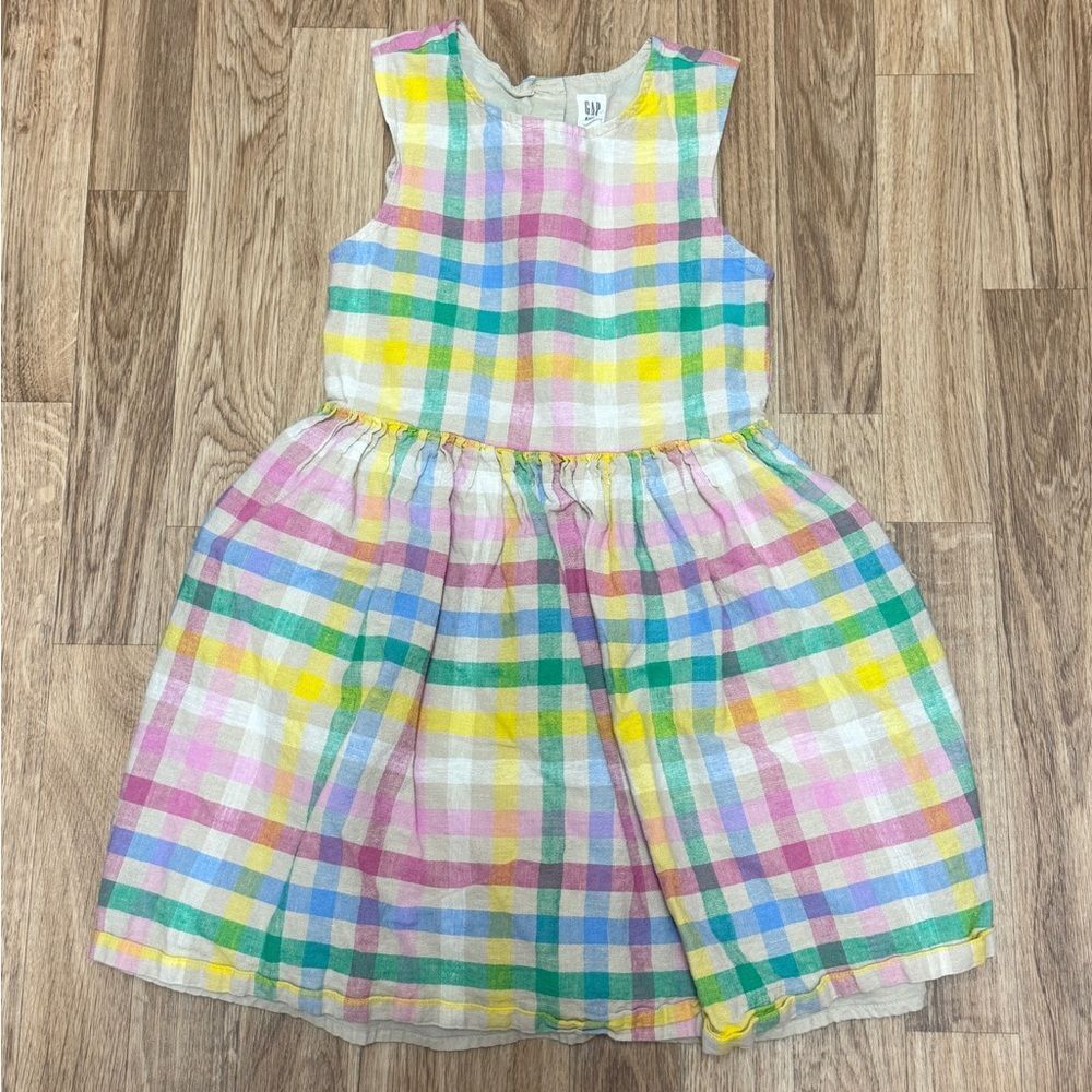 Gap Kids Linen-Cotton Cutout Dress